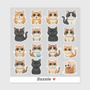 Pegatinas Divertidas de Gatos Adorables