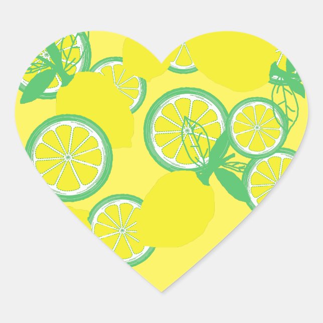 Pegatinas divertidas de limones orgánicos Lucky (Anverso)