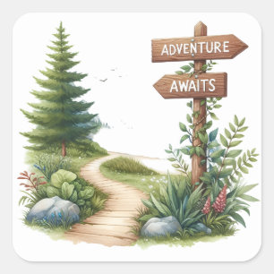 Pegatinas divertidos de camping en verano