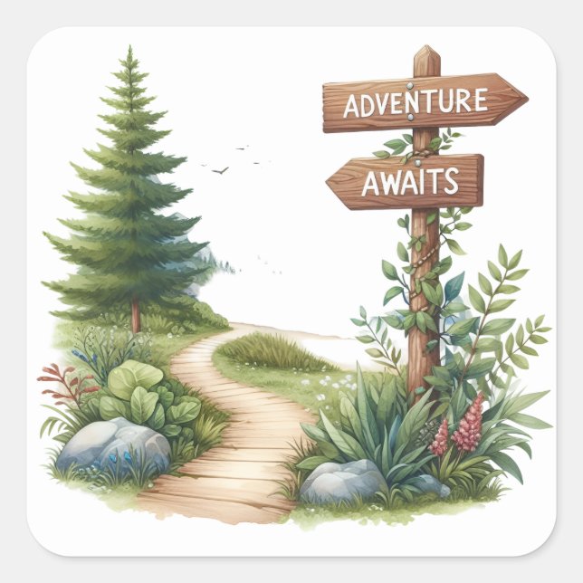 Pegatinas divertidos de camping en verano (Anverso)