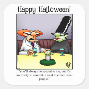 Pegatinas divertidos de Halloween con humor en Hal