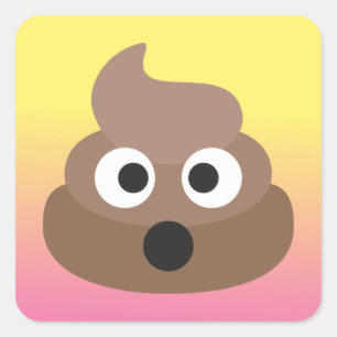 Pegatinas divertidos de la Emoji Oh Poop