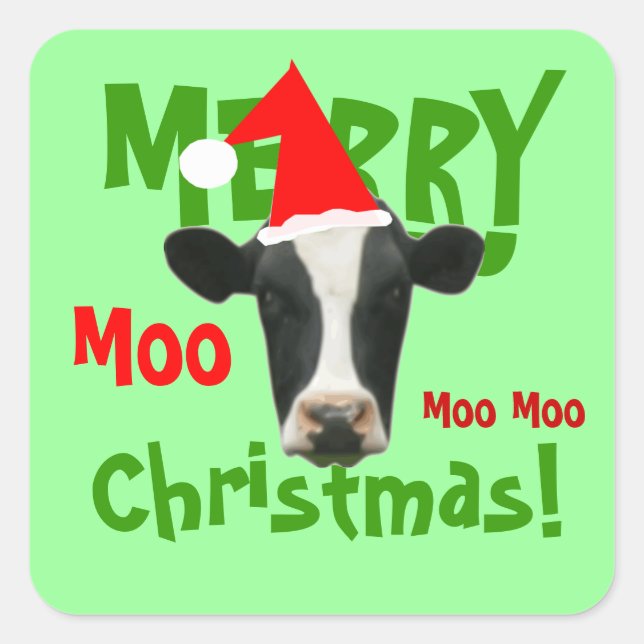 Pegatinas divertidos de la vaca de las Felices (Anverso)
