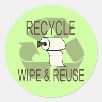 Pegatinas divertidos de reciclaje