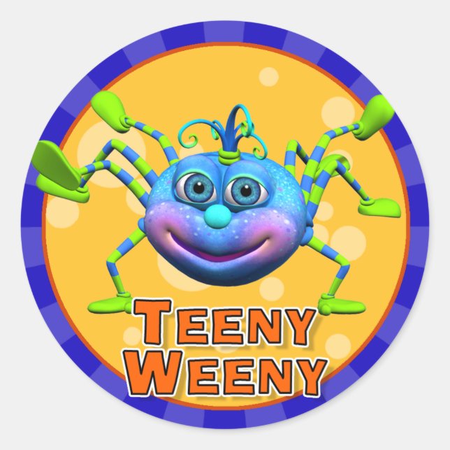 Pegatinas divertidos de Teeny Weeny Spider (Anverso)