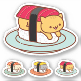 Pegatinas divertidos - SUSHI CATS - MAGURO