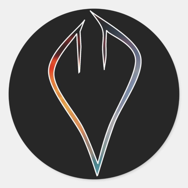 Pegatinas divididos del corazón del cielo (Anverso)