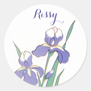 Pegatinas Dot redondo Iris apodo Sello Personaliza