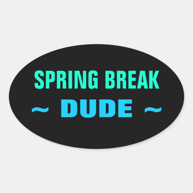 Pegatinas DUDE DE LA PRIMAVERA (4, oval) (Anverso)