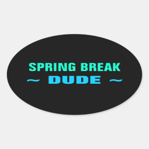 Pegatinas DUDE DE LA PRIMAVERA (4, oval)