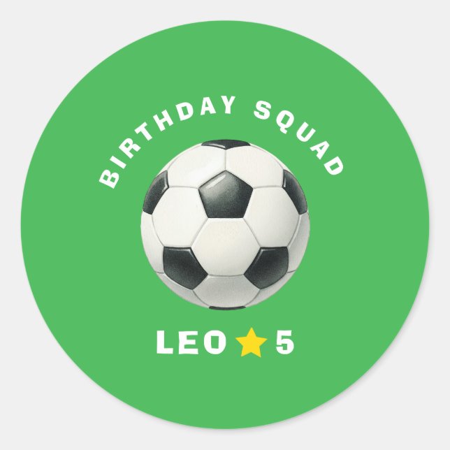 Pegatinas editables de cumpleaños de fútbol para n (Anverso)