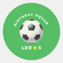 Pegatinas editables de cumpleaños de fútbol para n