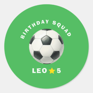 Pegatinas editables de cumpleaños de fútbol para n