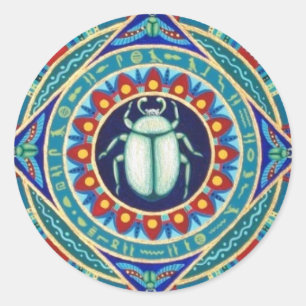Pegatinas egipcios del escarabajo por Soozie Wray.