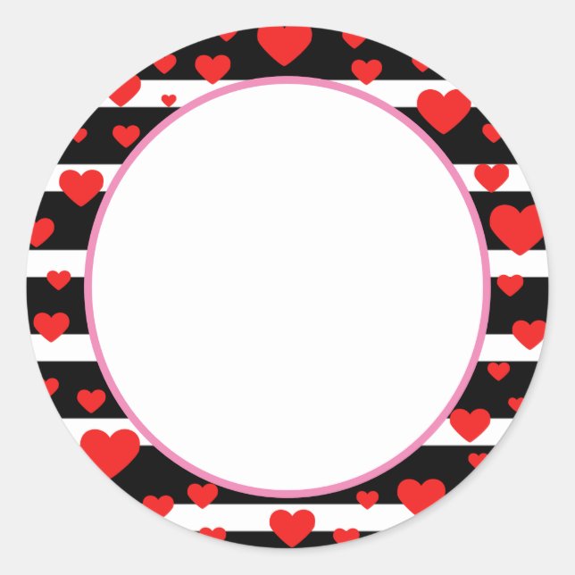 pegatinas el día de San Valentín, corazones y raya (Anverso)