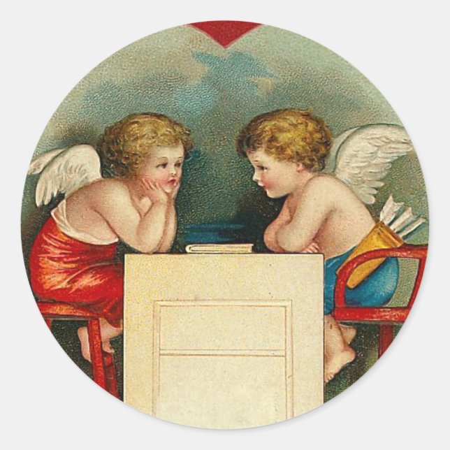 Pegatinas El día de San Valentín de época (Anverso)