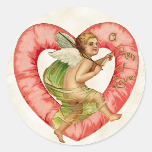 Pegatinas El día de San Valentín de época Cherub