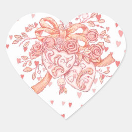 Pegatinas El día de San Valentín del Corazón de lo