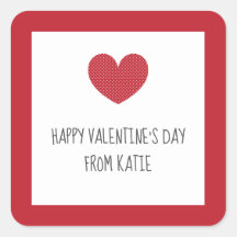 pegatinas el día de San Valentín para valentinas e