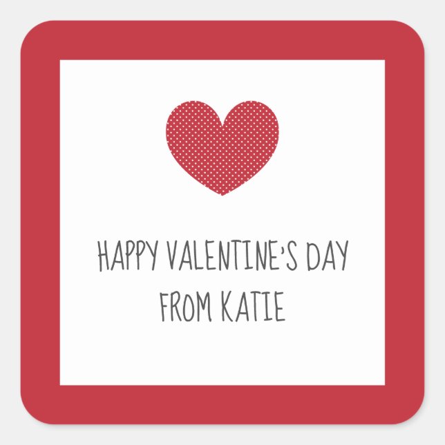 pegatinas el día de San Valentín para valentinas e (Anverso)