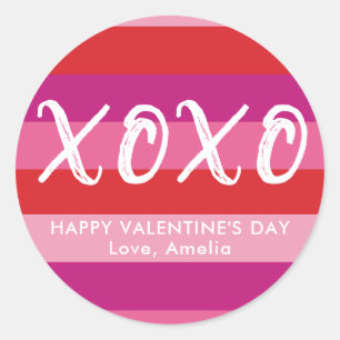 Pegatinas El día de San Valentín personalizados de