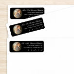 Pegatinas elegantes de caligrafía y etiquetas de d<br><div class="desc">Un diseño elegante con sus nombres en caligrafía blanca sobre marco negro y fotos especiales de eventos como su boda o foto de compromiso. Marcos blancos y grises disponibles en mi tienda. Gracias por pasarte. Fotos cortesía del fotógrafo Boda de Leeds,  John Hope. Visitarlo en http://www.johnhopephotography.com</div>