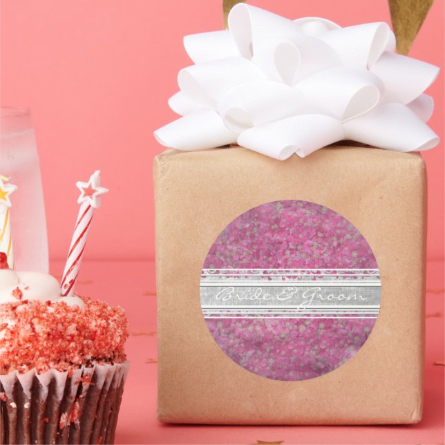 Pegatinas Elegantes De Color Rosa Yarrow (Fiesta)