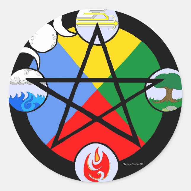 Pegatinas elementales de Pentagram (Anverso)