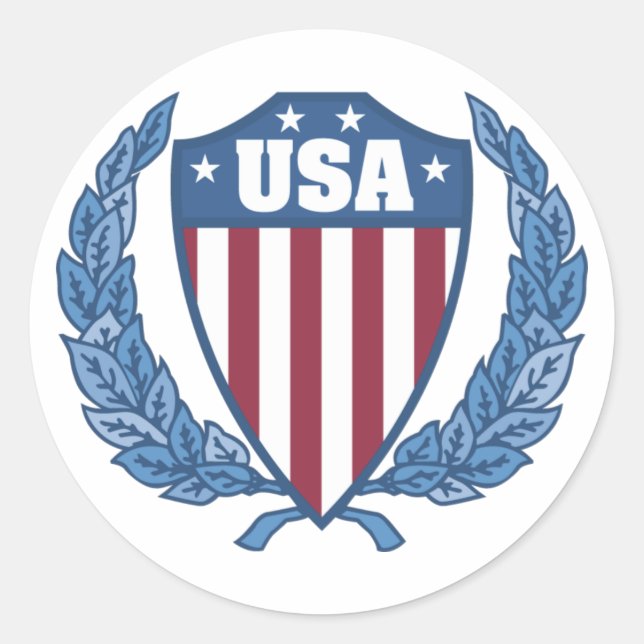 Pegatinas Emblem de personalizable USA (Anverso)