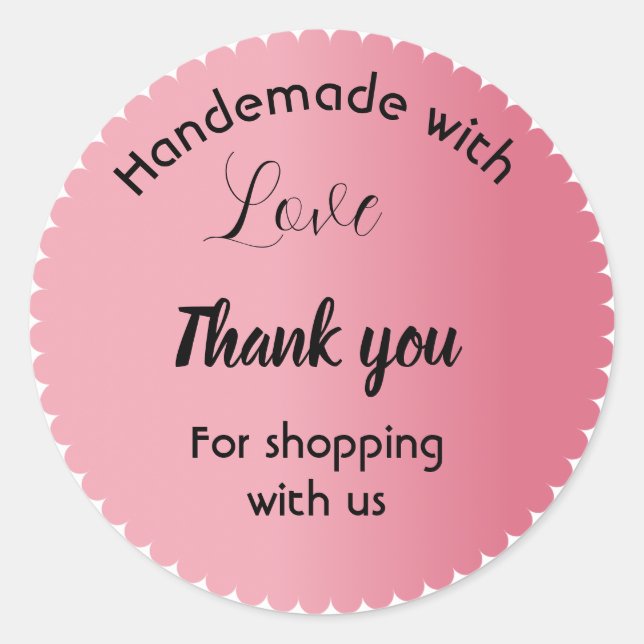 Pegatinas empresariales de color rosa (Anverso)