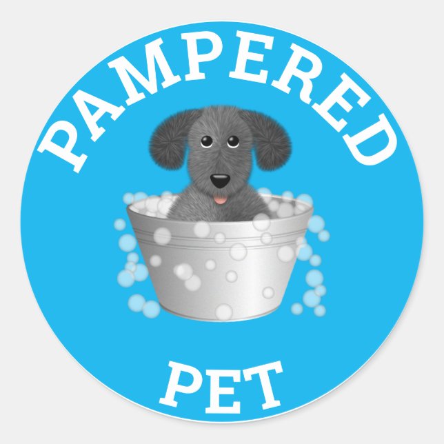 Pegatinas empresariales de cuidado de mascotas (Anverso)