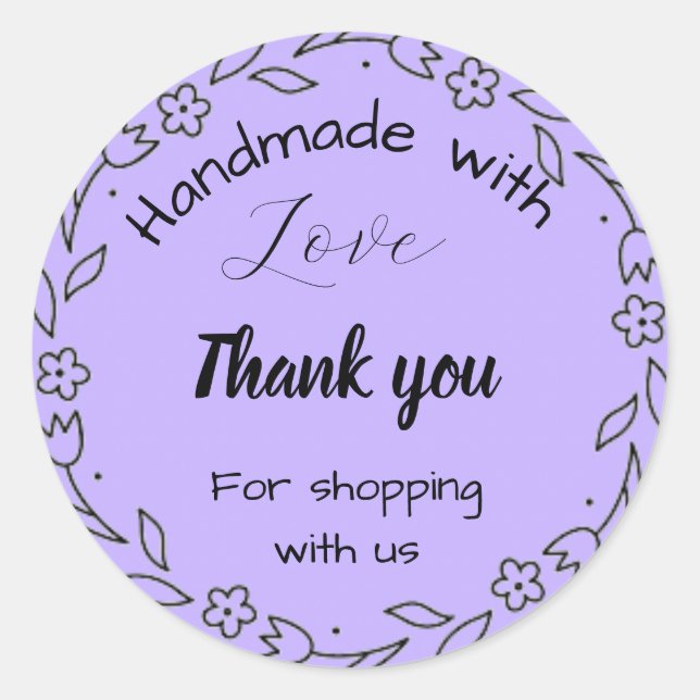 Pegatinas empresariales de fronteras florales (Anverso)