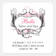 pegatinas empresariales de Moda rosa, negra y blan