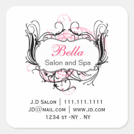 pegatinas empresariales de Moda rosa, negra y blan