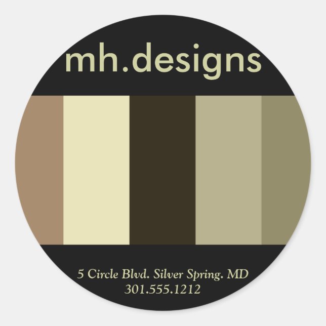 Pegatinas empresariales del diseñador de negrita (Anverso)