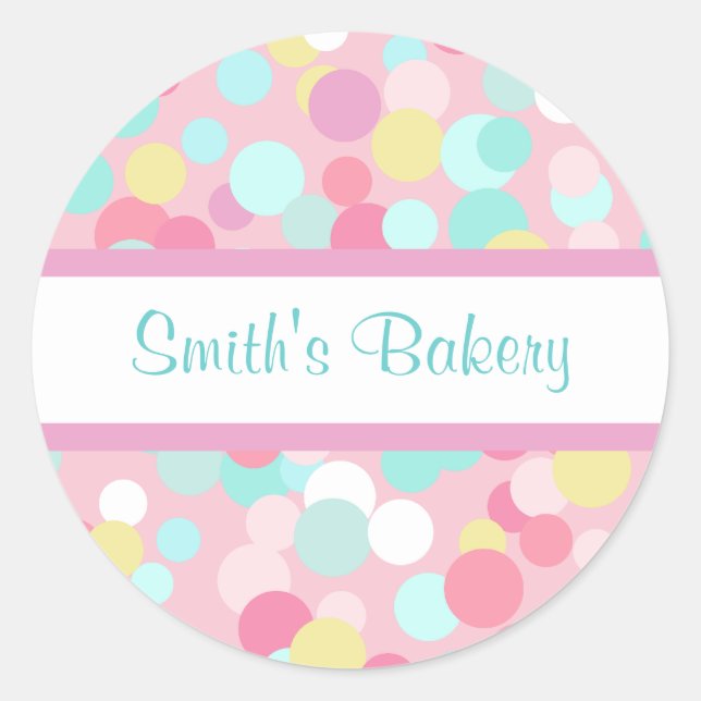 Pegatinas Empresariales Personalizadas Pastel (Anverso)