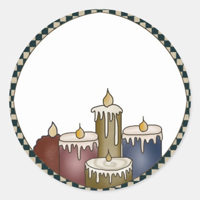 Pegatinas en blanco para velas Grubby (Anverso)