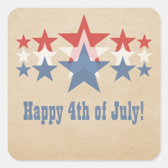 Pegatinas en cascada de estrellas rojas, blancas y (Anverso)