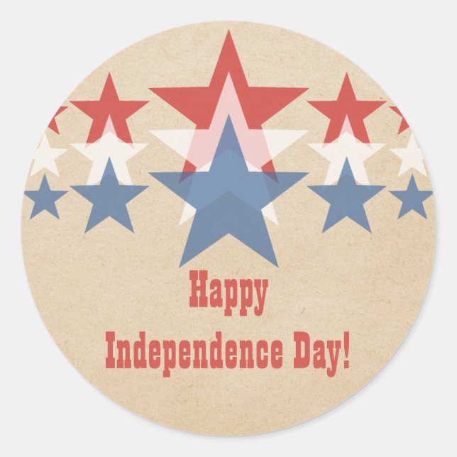 Pegatinas en cascada de estrellas rojas, blancas y (Anverso)