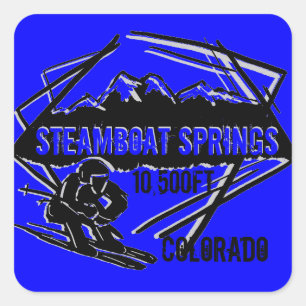 Pegatinas en elevaciones de esquí de Steamboat Spr