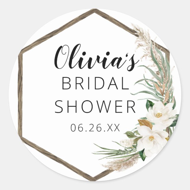 Pegatinas en favor de los sobres de guirnaldas boh (Anverso)