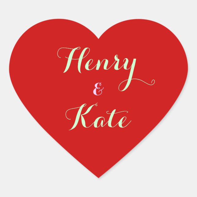 Pegatinas en forma de corazón con nombre amor romá (Anverso)