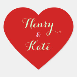 Pegatinas en forma de corazón con nombre amor romá