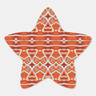 Pegatinas en forma de estrella de jengibre azucara