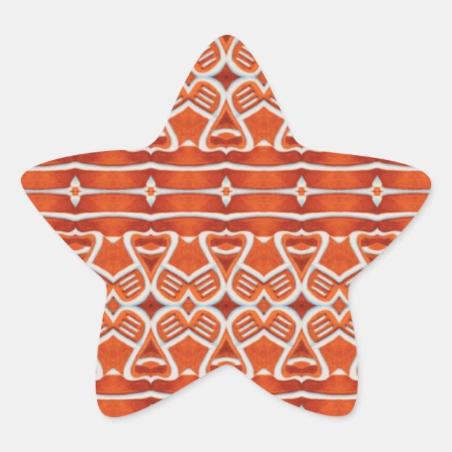 Pegatinas en forma de estrella de jengibre azucara (Anverso)