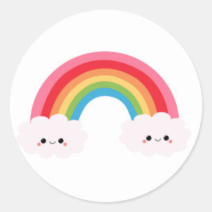 Pegatinas en la nube arcoiris