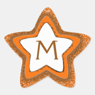 pegatinas en monograma de personalizable estrella 