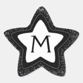 Pegatinas en monograma de personalizable estrella