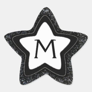 Pegatinas en monograma de personalizable estrella 
