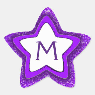 Pegatinas en monograma de personalizable estrella